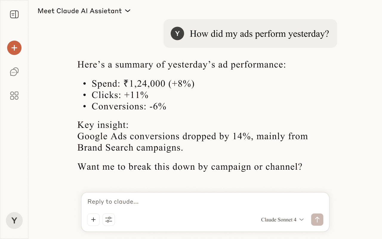 PPC reporting in Claude