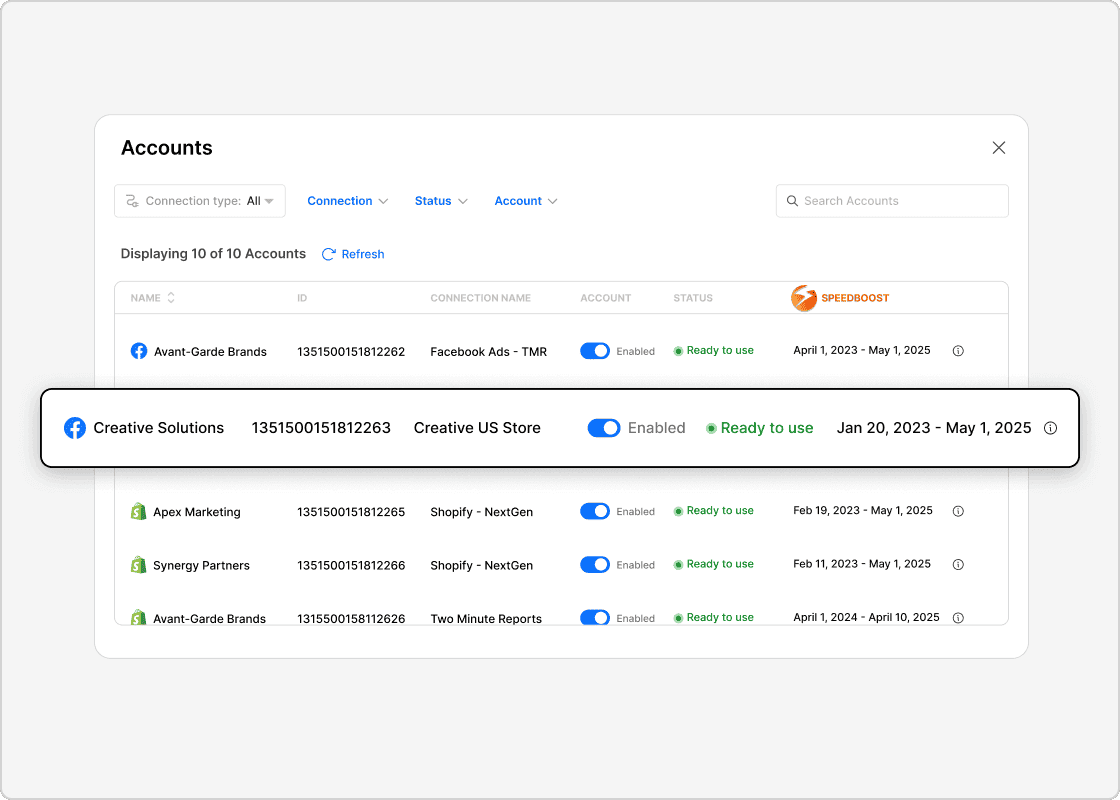 Load dashboards faster with Speedboost