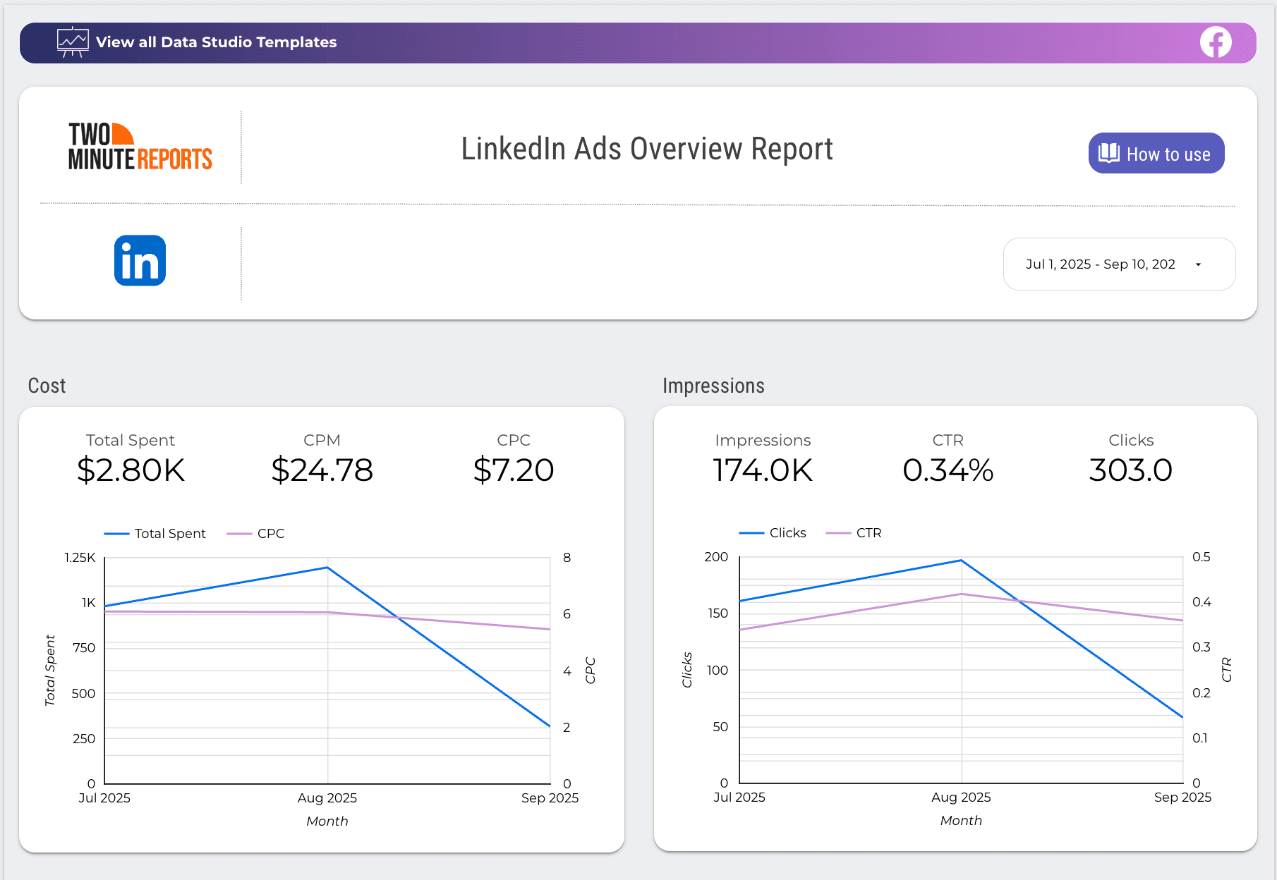 LinkedIn Ads Overview Report