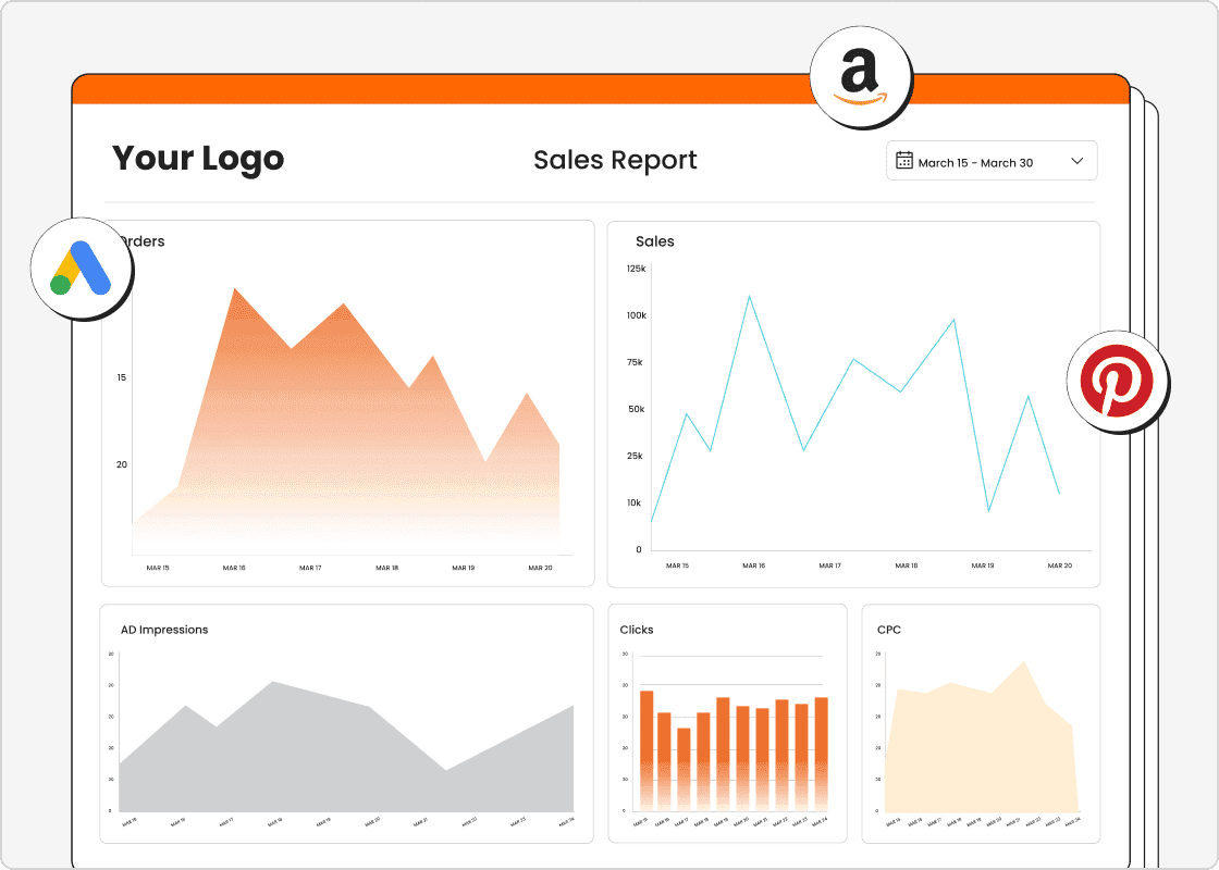 Personalize marketing reports with our client reporting software